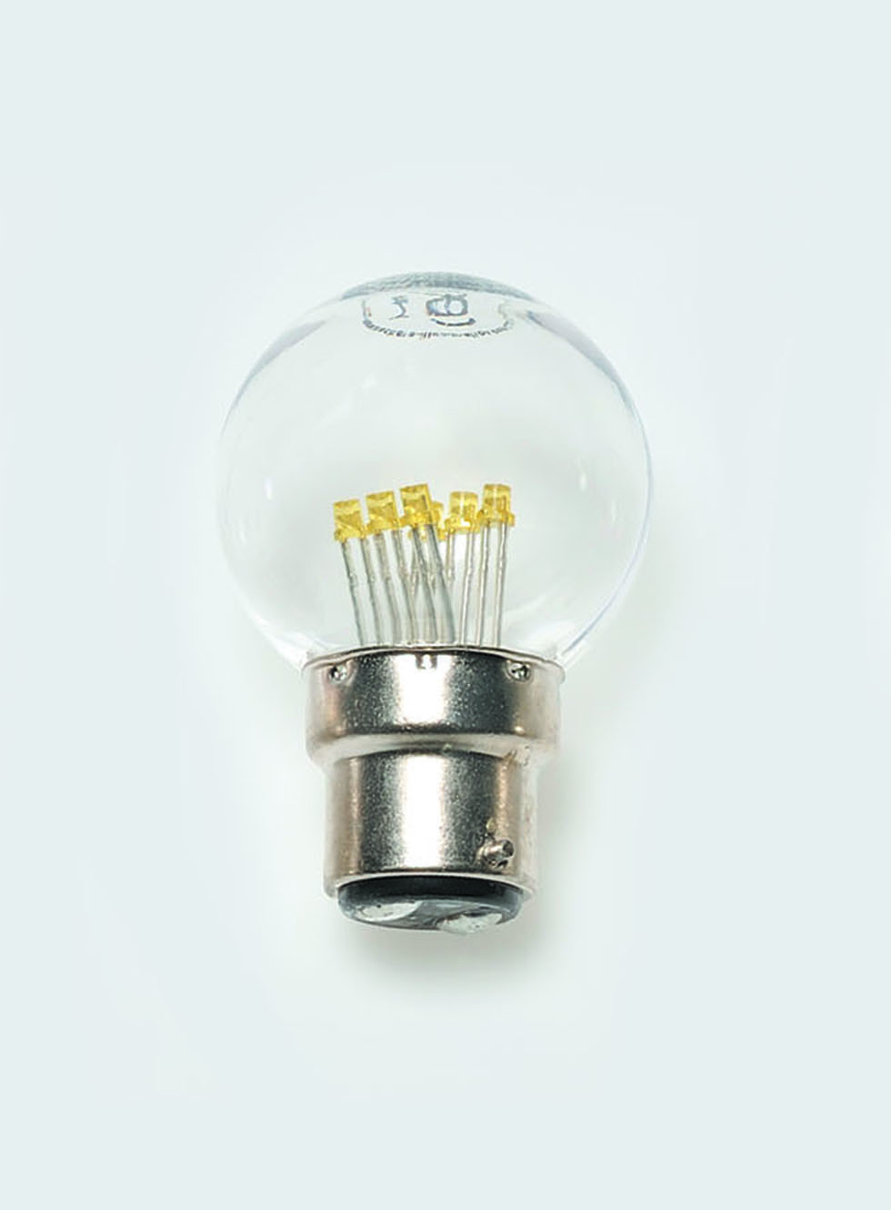 LED žárovka s objímkou B22, barva oranžová
