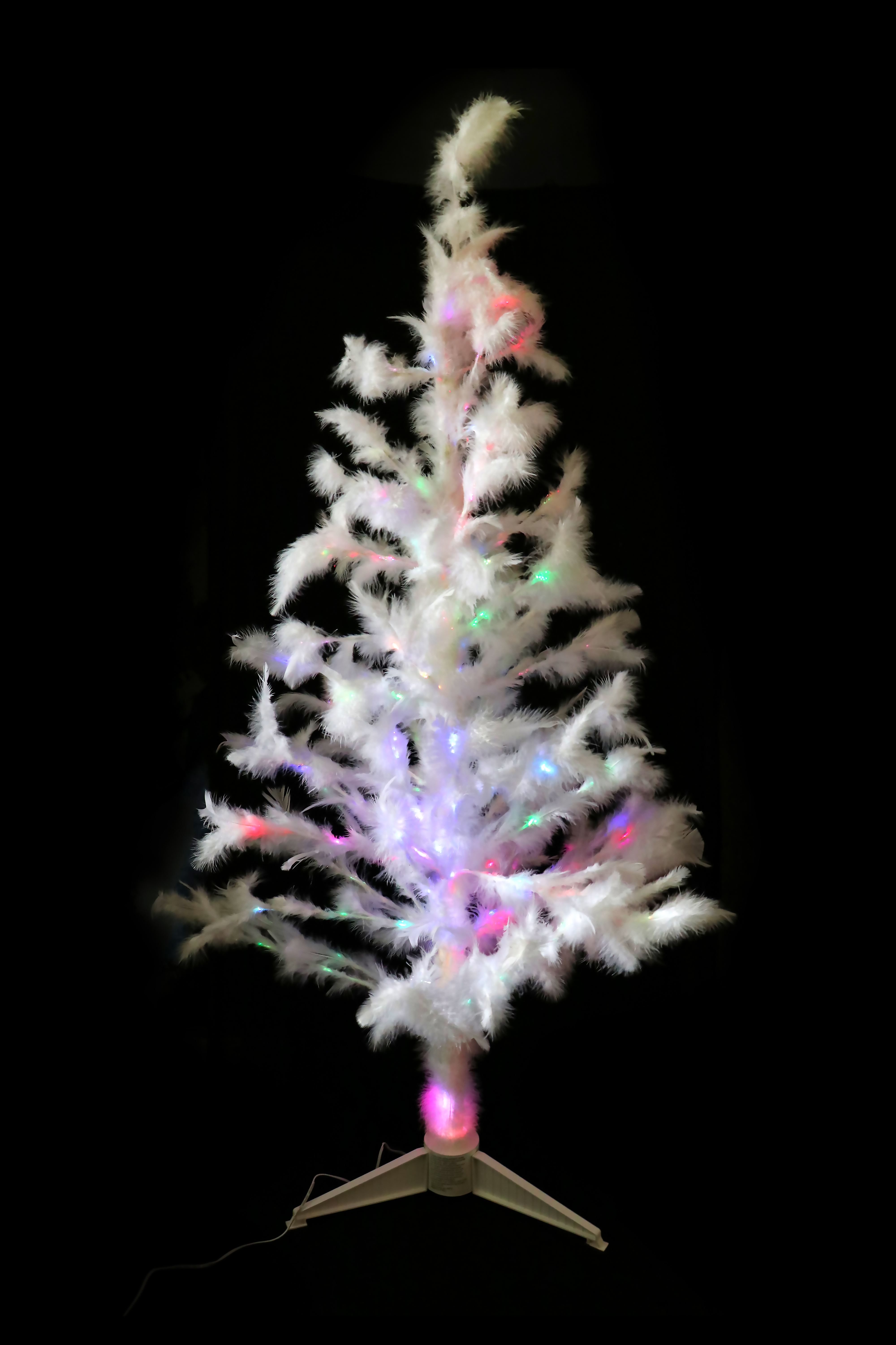 Krásný péřový LED stromeček 80 cm JFF41